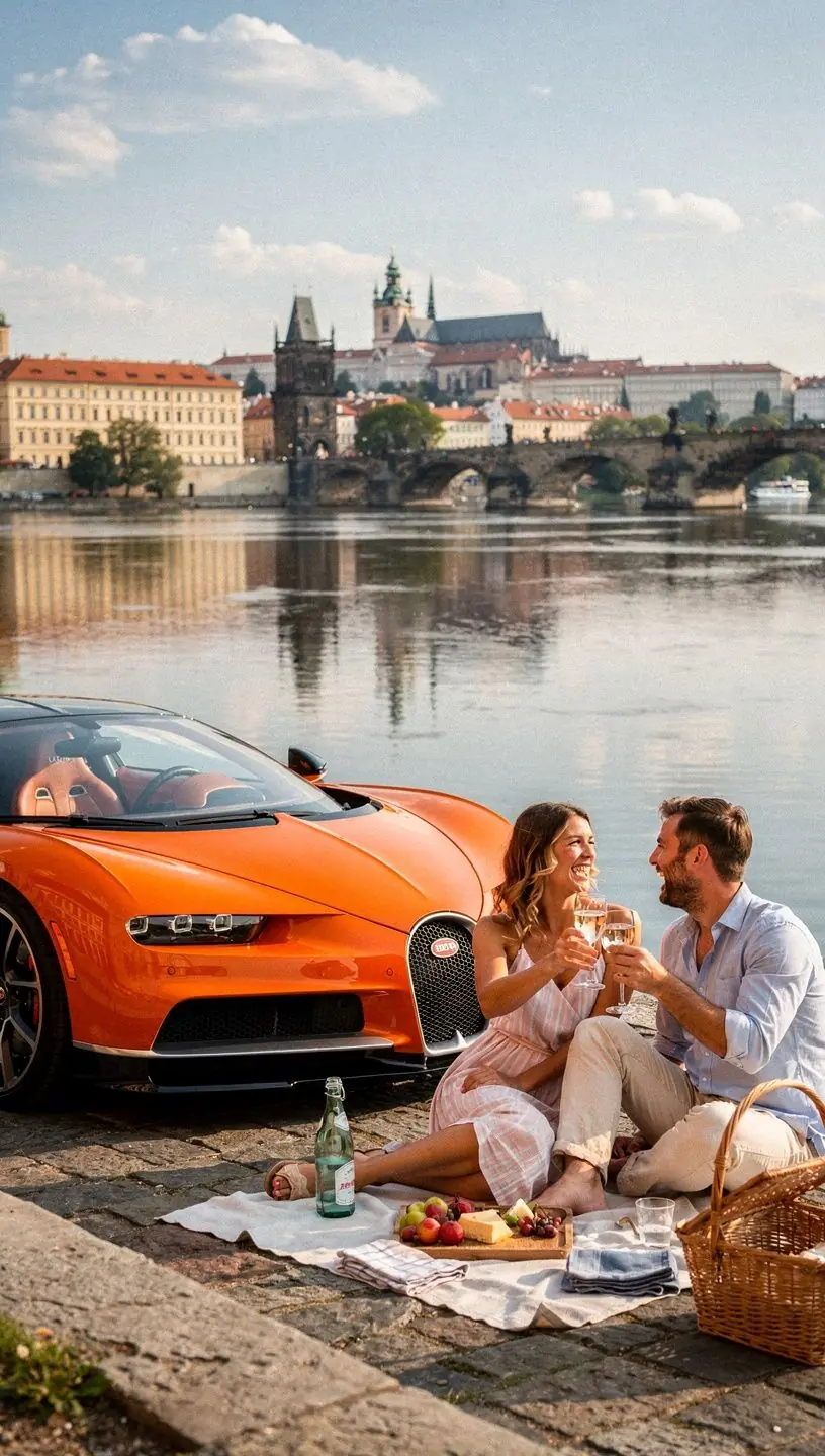 Detail interiéru luxusního automobilu s moderními technologiemi.